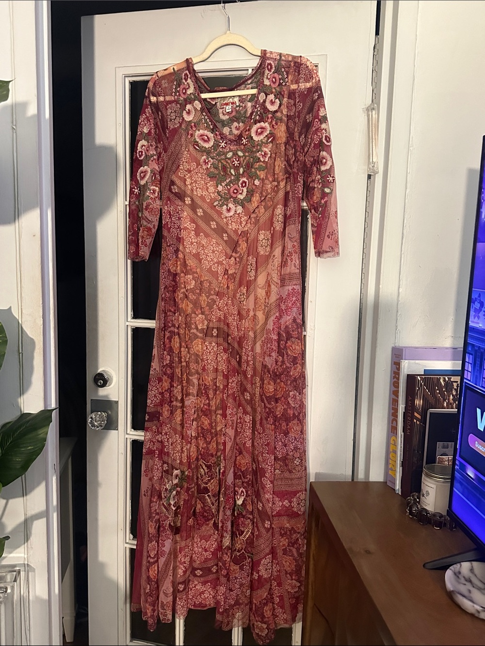Johnny Was Bohemian Floral Maxi Dress
